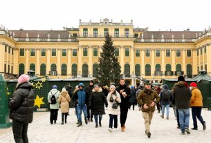 Ausztria, Bécs, Schönbrunni kastély, adventi vásár