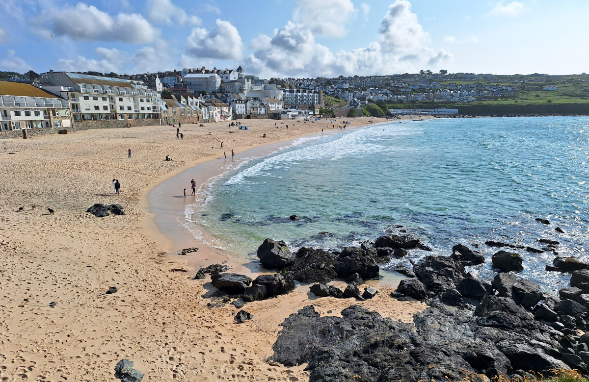 Egyesült Királyság, St Ives, Anglia, strand, tenger, tengerpart
